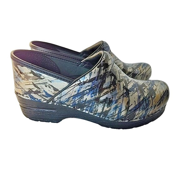 Dansko Professional Clog Patent Leather Criss Cross Multi EU Size 38 US 7.5 8 - Picture 6 of 9